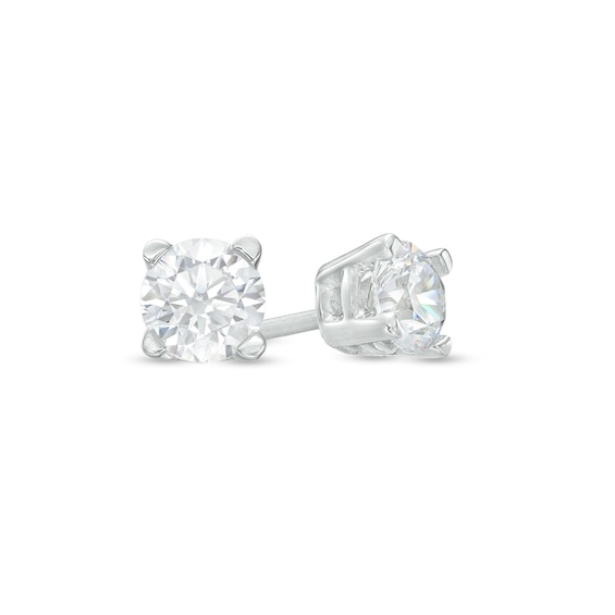 0.75 CT. T.W. Certified Lab-Created Diamond Solitaire Stud Earrings in 14K White Gold (I/VS2)