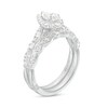 Thumbnail Image 3 of Monique Lhuillier Bliss 1.18 CT. T.W. Pear-Shaped Diamond Frame Vintage-Style Bridal Set in 18K White Gold