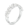 Thumbnail Image 2 of Monique Lhuillier Bliss 1.23 CT. T.W. Pear-Shaped and Round Diamond Vintage-Style Anniversary Band in 18K White Gold