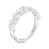 Thumbnail Image 3 of Monique Lhuillier Bliss 1.23 CT. T.W. Pear-Shaped and Round Diamond Vintage-Style Anniversary Band in 18K White Gold