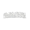 Thumbnail Image 3 of Monique Lhuillier Bliss 1.23 CT. T.W. Pear-Shaped and Round Diamond Vintage-Style Anniversary Band in 18K White Gold