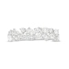 Thumbnail Image 4 of Monique Lhuillier Bliss 1.23 CT. T.W. Pear-Shaped and Round Diamond Vintage-Style Anniversary Band in 18K White Gold