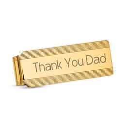 Men's Engravable Grooved Money Clip (1-3 Lines)