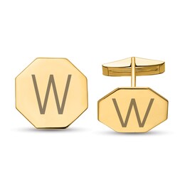 Men's Engravable Octagonal Cuff Links (1-3 Initials)