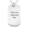 Thumbnail Image 3 of Engravable Print and Your Own Handwriting Dog Tag Pendant in Sterling Silver (1 Image and 4 Lines)