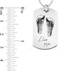 Thumbnail Image 4 of Engravable Print and Your Own Handwriting Dog Tag Pendant in Sterling Silver (1 Image and 4 Lines)