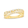 Thumbnail Image 0 of 0.50 CT. T.W. Certified Lab-Created Diamond Triple Row Crossover Ring in 14K Gold (F/SI2)