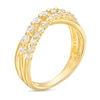 Thumbnail Image 2 of 0.50 CT. T.W. Certified Lab-Created Diamond Triple Row Crossover Ring in 14K Gold (F/SI2)