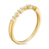 Thumbnail Image 2 of 0.05 CT. T.W. Diamond Alternating Vintage-Style Anniversary Band in 10K Gold