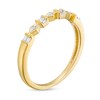 Thumbnail Image 2 of 0.05 CT. T.W. Diamond Alternating Vintage-Style Anniversary Band in 10K Gold