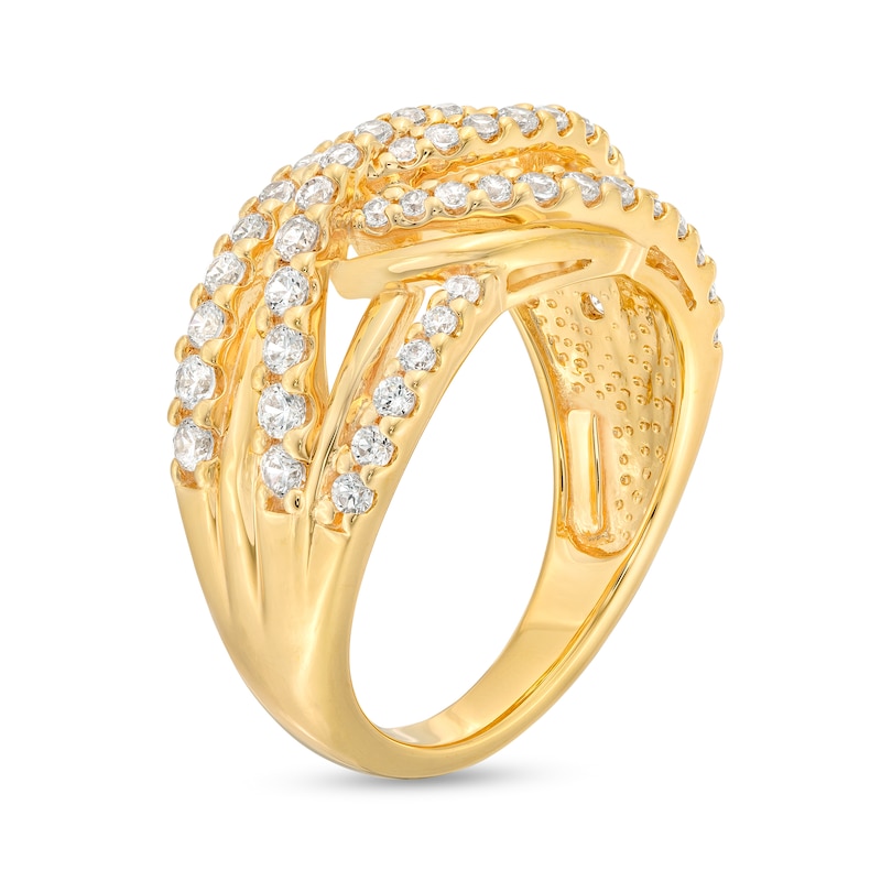 1.00 CT. T.W. Certified Lab-Grown Diamond Multi-Row Bypass Ring in 14K Gold (F/SI2)