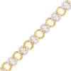 Thumbnail Image 0 of 2.01 CT. T.W. Certified Lab-Created Diamond Alternating Circle Link Bracelet in 14K Gold (F/SI2)