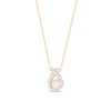 Thumbnail Image 0 of 0.50 CT. T.W. Certified Lab-Created Diamond Teardrop Twist Pendant in 14K Gold (F/SI2)