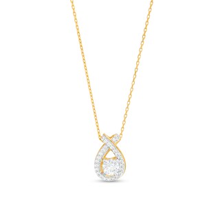 0.50 CT. T.W. Certified Lab-Created Diamond Teardrop Twist Pendant in 14K Gold (F/SI2)