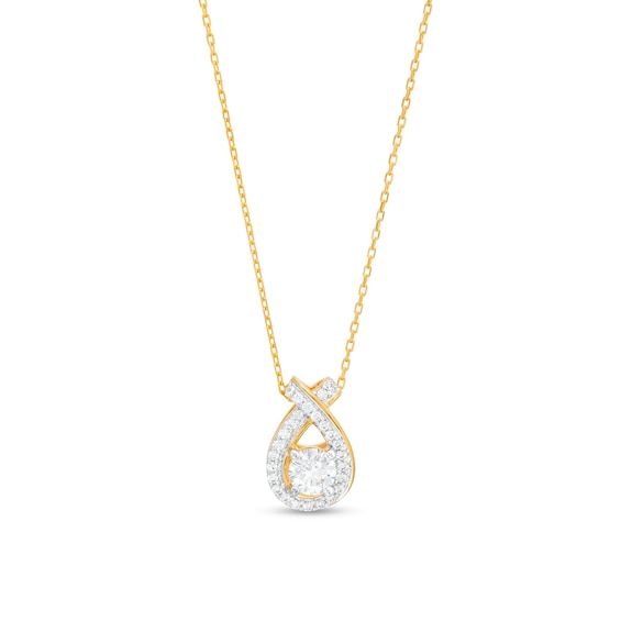 0.50 CT. T.W. Certified Lab-Created Diamond Teardrop Twist Pendant in 14K Gold (F/SI2)