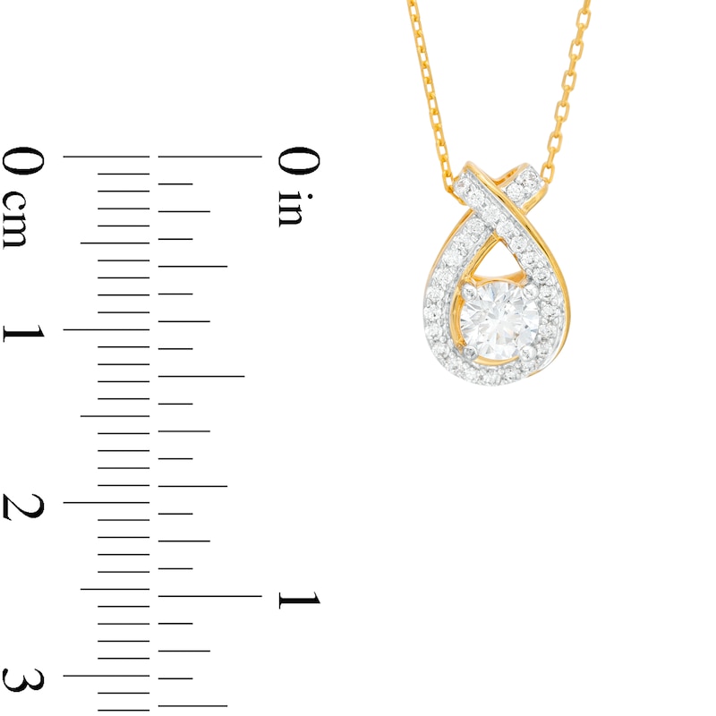 0.50 CT. T.W. Certified Lab-Created Diamond Teardrop Twist Pendant in 14K Gold (F/SI2)