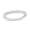 Thumbnail Image 0 of 0.05 CT. T.W. Baguette and Round Diamond Alternating Vintage-Style Anniversary Band in 10K White Gold