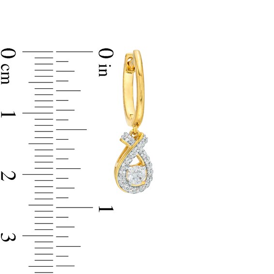 0.49 CT. T.W. Certified Lab-Created Diamond Teardrop Twist Drop Earrings in 14K Gold (F/SI2)
