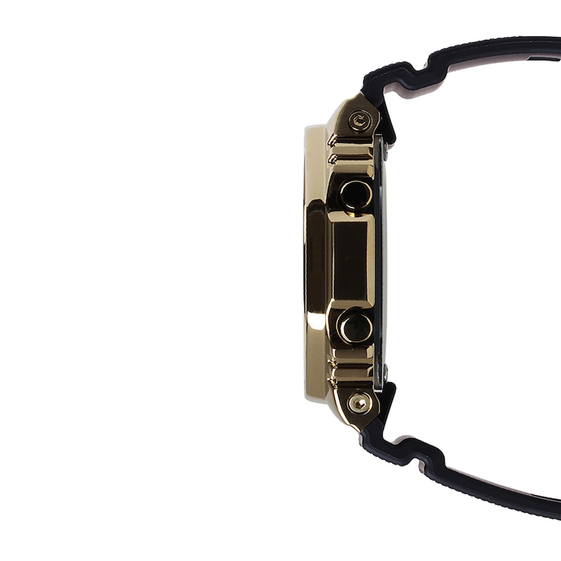 Main Image 2 of Men's Casio G-Shock Classic Gold-Tone IP Black Resin Strap Watch with Black Dial (Model: GM2100G-1A9)