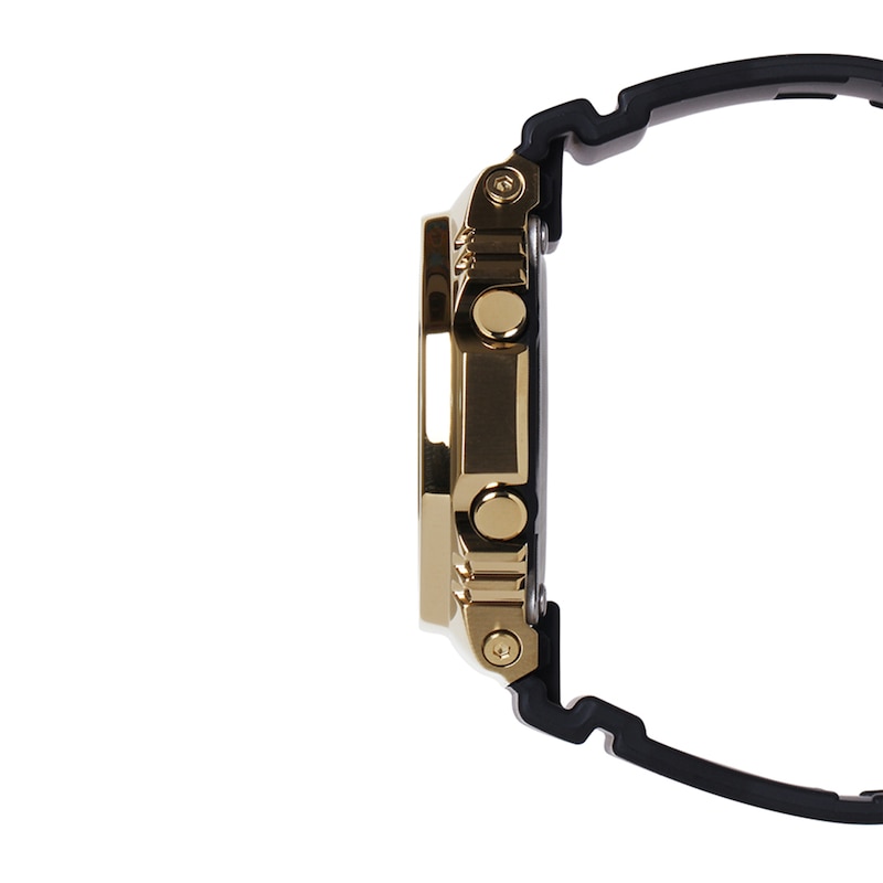Main Image 2 of Ladies' Casio G-Shock Classic Gold-Tone IP Black Resin Strap Watch with Black Dial (Model: GMS2100GB-1A)