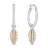 Thumbnail Image 1 of Enchanted Disney Pocahontas 0.085 CT. T.W. Diamond Feather Drop Earrings in Sterling Silver and 10K Gold