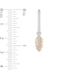 Thumbnail Image 3 of Enchanted Disney Pocahontas 0.085 CT. T.W. Diamond Feather Drop Earrings in Sterling Silver and 10K Gold