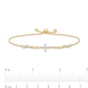 0.23 CT. T.W. Diamond Alternating Infinity Loop Cross Bolo Bracelet in 10K Gold – 10"