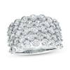 Thumbnail Image 0 of 4.00 CT. T.W. Certified Lab-Created Diamond Multi-Row Ring in 14K White Gold (F/SI2)