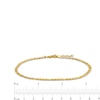 Thumbnail Image 3 of 3.0mm Figaro Chain Anklet in Solid 10K Gold - 10"