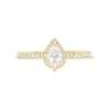 Thumbnail Image 3 of Celebration Infinite™ Canadian Certified Pear-Shaped Centre Diamond 0.69 CT. T.W. Frame Engagement Ring in 14K Gold