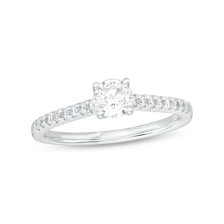 Celebration Infinite™ Canadian Certified Centre Diamond CT. T.W. Engagement Ring in 14K White Gold (I/SI2