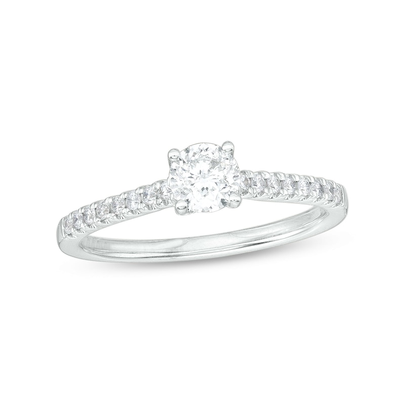 Celebration Infinite™ Canadian Certified Centre Diamond CT. T.W. Engagement Ring in 14K White Gold (I/SI2