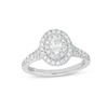 Thumbnail Image 0 of Celebration Infinite™ Canadian Ceritifed Oval Centre Diamond 0.95 CT. T.W. Frame Engagement Ring in 14K White Gold
