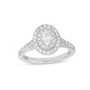 Thumbnail Image 1 of Celebration Infinite™ Canadian Ceritifed Oval Centre Certified Diamond 0.95 CT. T.W. Frame Engagement Ring in 14K White Gold