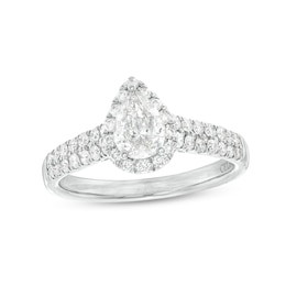Celebration Infinite™ Canadian Certified Pear-Shaped Centre Diamond 1.20 CT. T.W. Engagement Ring in 14K White Gold