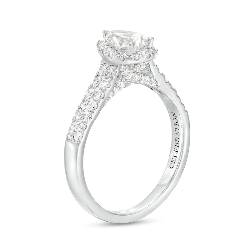 Celebration Infinite™ Canadian Certified Pear-Shaped Centre Diamond 1.20 CT. T.W. Engagement Ring in 14K White Gold