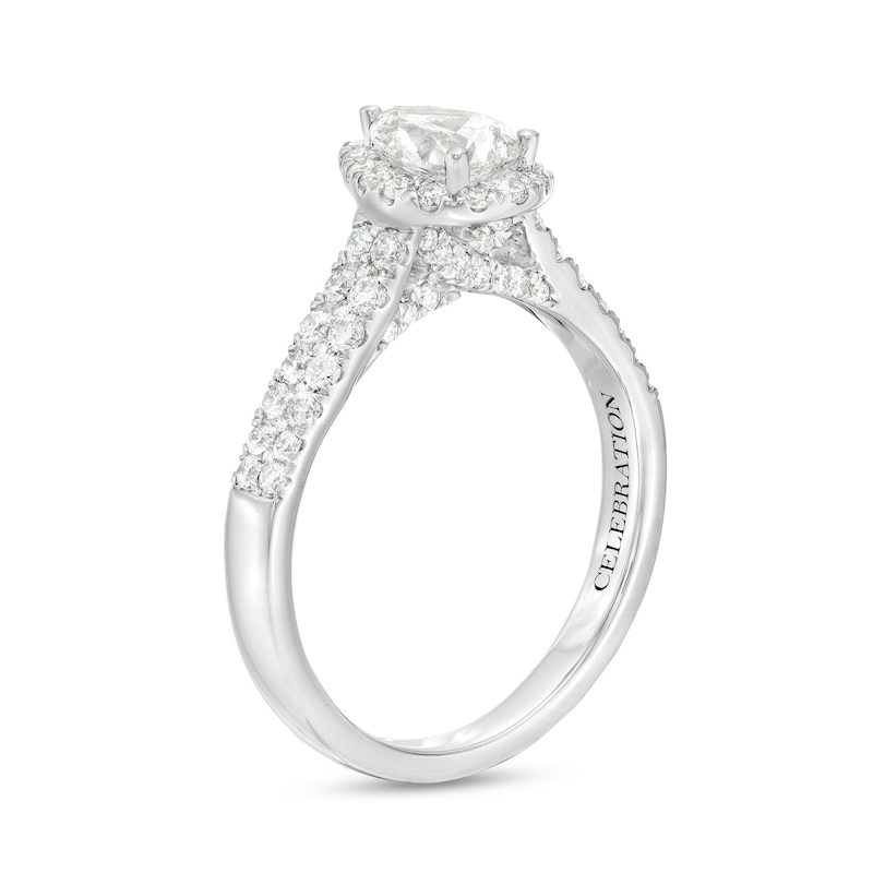 Main Image 3 of Celebration Infinite™ Canadian Certified Pear-Shaped Centre Diamond 1.20 CT. T.W. Engagement Ring in 14K White Gold
