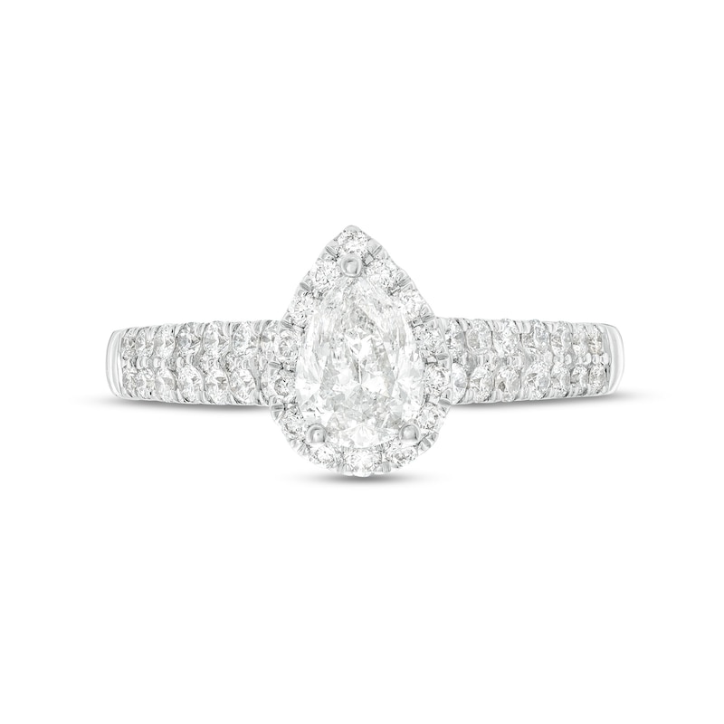 Celebration Infinite™ Canadian Certified Pear-Shaped Centre Diamond 1.20 CT. T.W. Engagement Ring in 14K White Gold