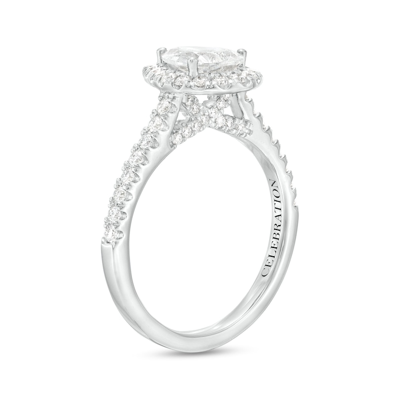 Celebration Infinite™ Canadian Certified Pear-Shaped Centre Diamond 1.45 CT. T.W. Engagement Ring in 14K White Gold