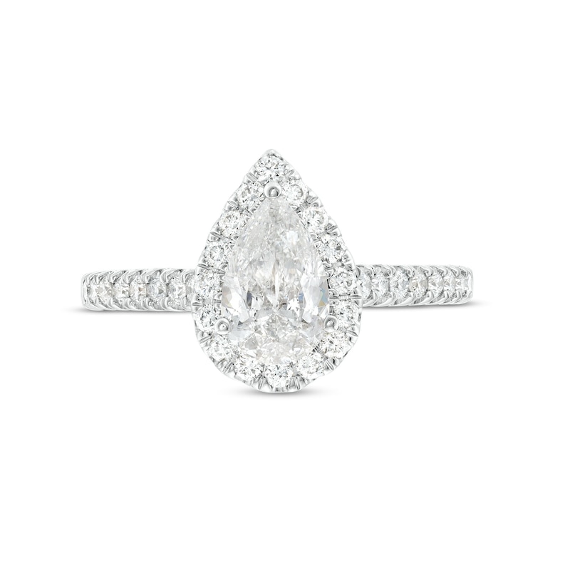 Celebration Infinite™ Canadian Certified Pear-Shaped Centre Diamond 1.45 CT. T.W. Engagement Ring in 14K White Gold