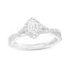 Thumbnail Image 1 of Celebration Infinite™ Canadian Certified Oval Centre Diamond 0.80 CT. T.W. Frame Engagement Ring in 14K White Gold