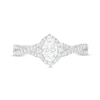Thumbnail Image 4 of Celebration Infinite™ Canadian Certified Oval Centre Diamond 0.80 CT. T.W. Frame Engagement Ring in 14K White Gold