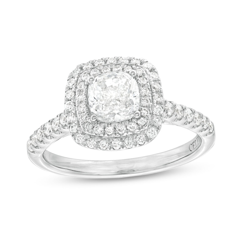 Celebration Infinite™ Canadian Certified Cushion-Cut Centre Diamond 1.45 CT. T.W. Engagement Ring in 14K White Gold|Peoples Jewellers