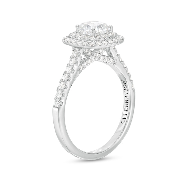 Main Image 3 of Celebration Infinite™ Canadian Certified Cushion-Cut Centre Diamond 1.45 CT. T.W. Engagement Ring in 14K White Gold