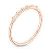 Thumbnail Image 3 of 0.07 CT. T.W. Baguette Diamond Three Stone Anniversary Band in 10K Rose Gold