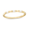 Thumbnail Image 1 of 0.07 CT. T.W. Baguette Diamond Three Stone Anniversary Band in 10K Gold
