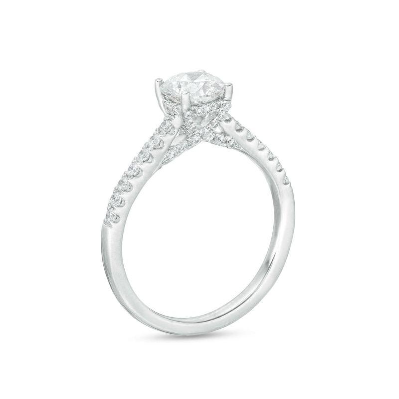 Celebration Infinite™ Canadian Certified Centre Diamond 1.29 CT. T.W. Engagement Ring in 14K White Gold (I/SI2)