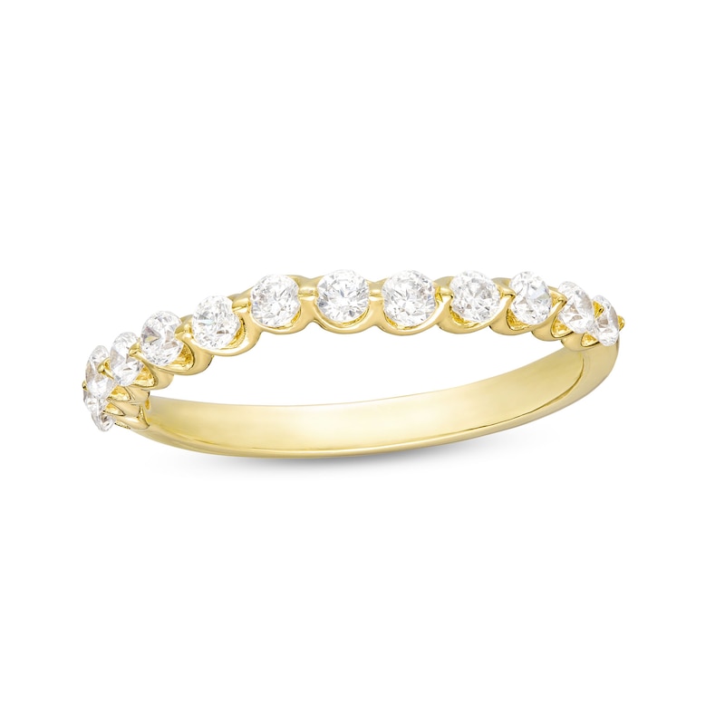 0.50 CT. T.W. Certified Lab-Created Diamond Scallop Edge Anniversary Band in 14K Gold|Peoples Jewellers