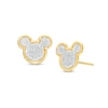 Thumbnail Image 1 of Child's Mickey Mouse Glitter Stud Earrings in 10K Gold