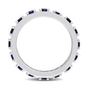 Thumbnail Image 5 of Blue Lab-Created Sapphire Vintage-Style Eternity Band in Sterling Silver